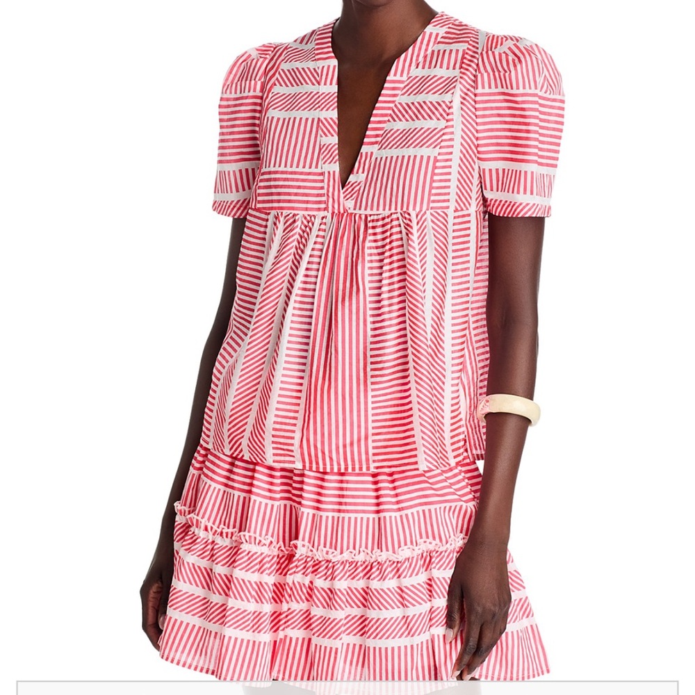 Red and White Striped Dress